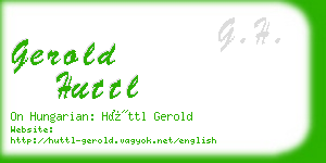 gerold huttl business card